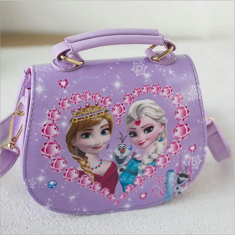 same as picture Детский Сад девочка принцесса сумка PU Дети Мультфильм Эльза сумки путешествия выход сумка через плечо - Цвет: same as picture