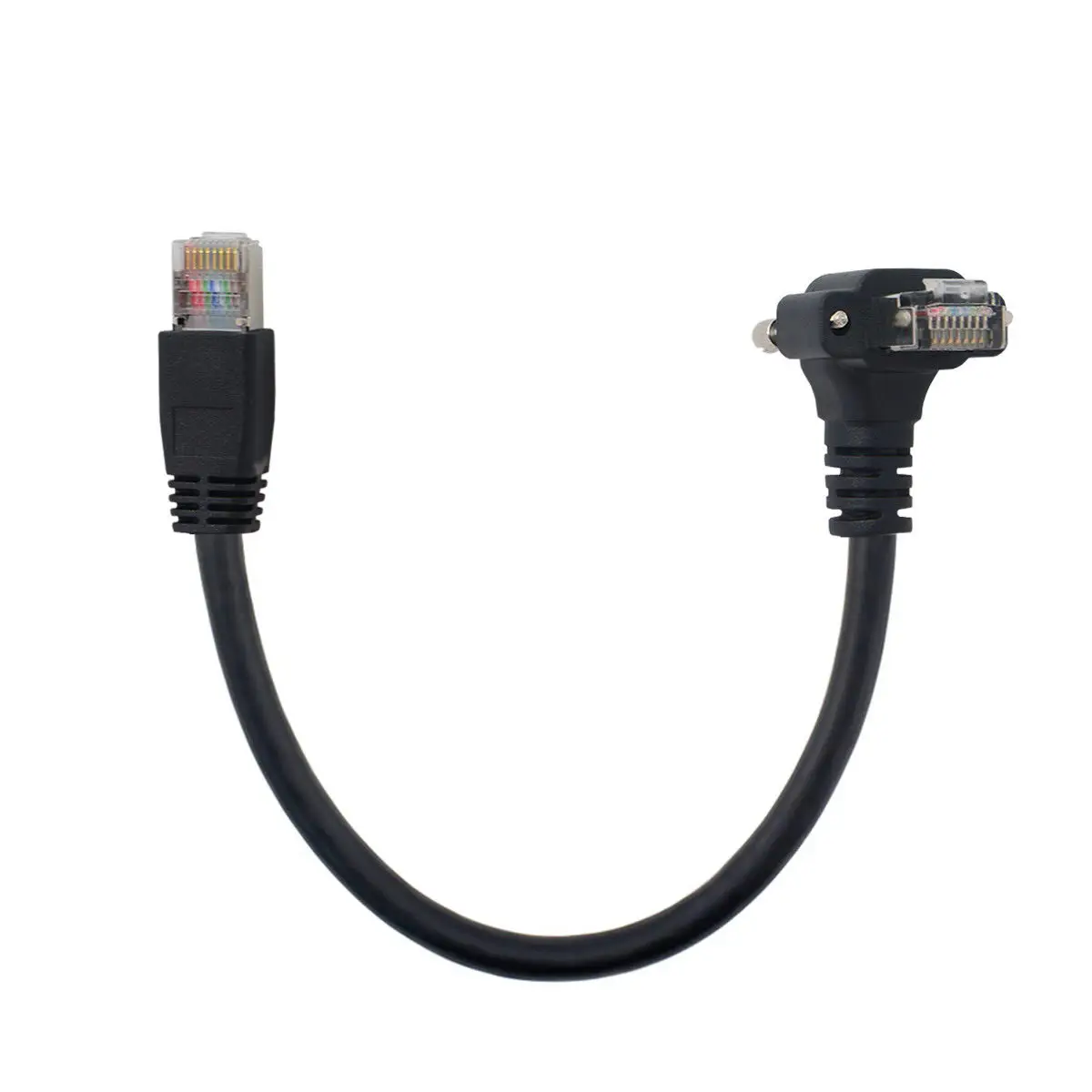 Прямой/угловой RJ45 Vision гибкий соединительный кабель износостойкий винтовой замок Cat6 для GigE CCD данных-высокий гибкий лоток
