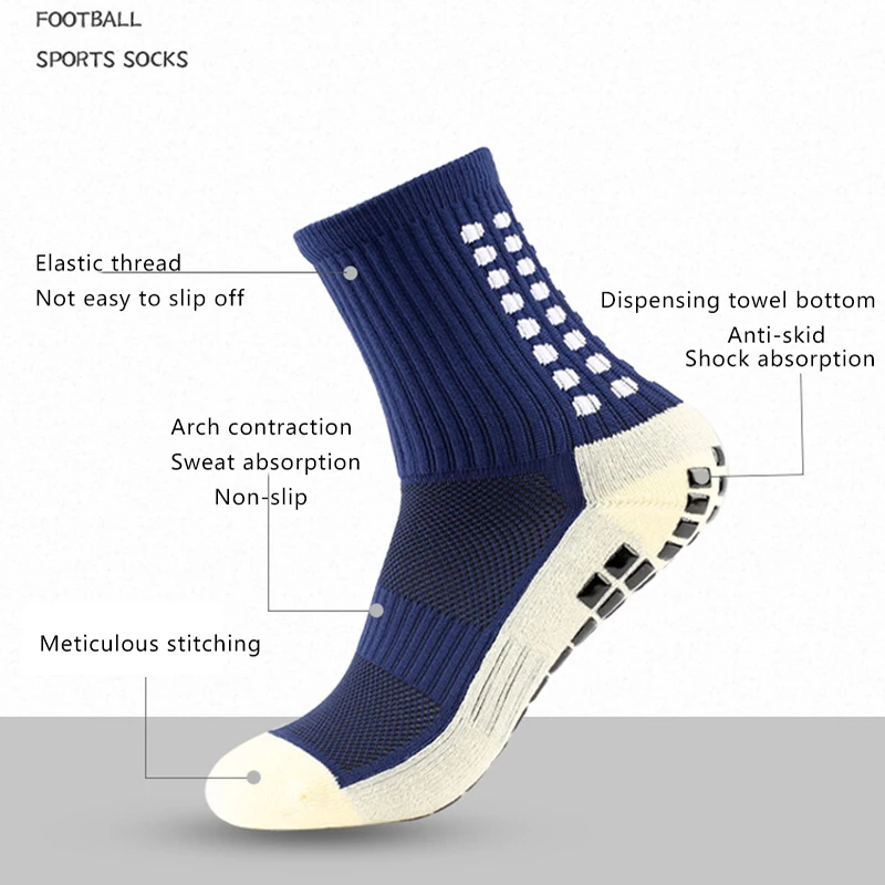 Men's And Women's High-Quality Soccer Socks Anti-Slippery Sweat-Absorbant Football Socks Breathable Durable Thick Sports