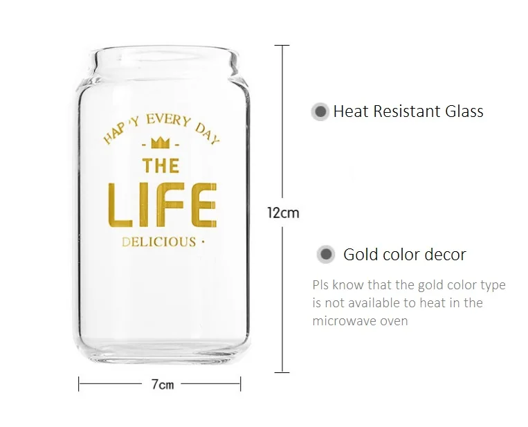 350ml gold letter Ins Горячие творческие банка колы с буквенным узором мягкий стаканчик для напитков цветок в чай стеклянные кружки чашки 350 мл - Цвет: 350ml gold letter