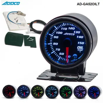 

2"/52mm 7 Color LED Car Oil Temp Meter Gauge Smoke Lens Pointer Universal Car Meter AD-GA52OILT