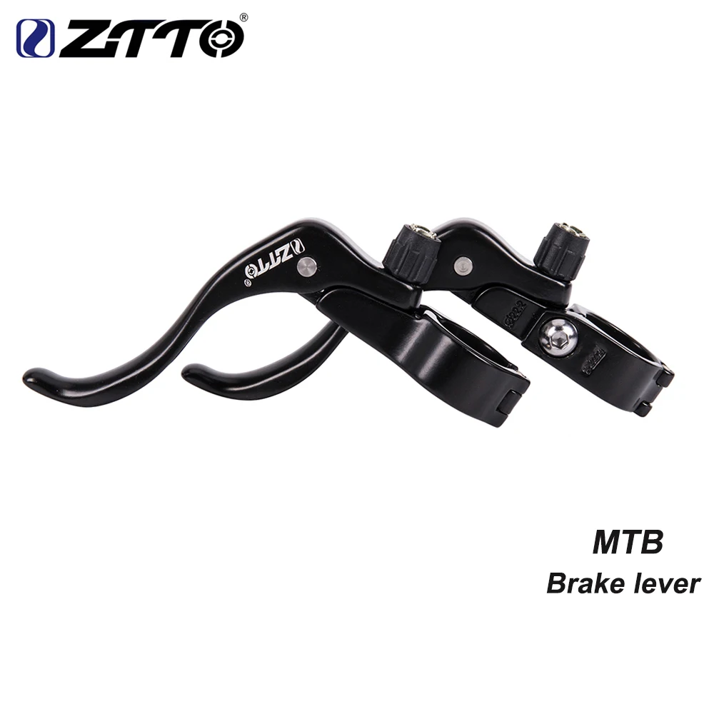 1 pair BLACK ZTTO пара велосипедные тормозные рычаги с тросом переключения передач для шоссейного велосипеда с фиксированным зубчатым замком v тормоза велосипедные детали ручка тормоза 22,2 мм - Цвет: 1 pair BLACK