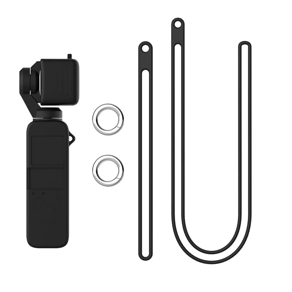 Для камера DJI силиконовый чехол для Dajiang Osmo Lingbi камера чехол с крышкой объектива+ 2 железного кольца+ 2 шнура
