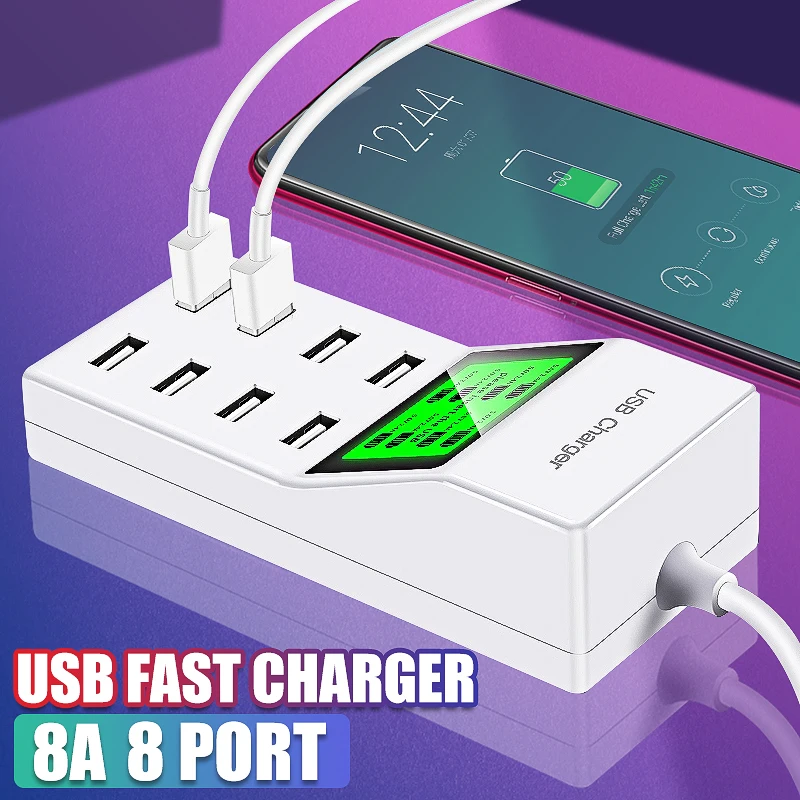 8 портов USB настенное зарядное устройство зарядная станция разъем концентратор адаптер для мобильного телефона смартфон планшеты путешествия офис дома цифровой
