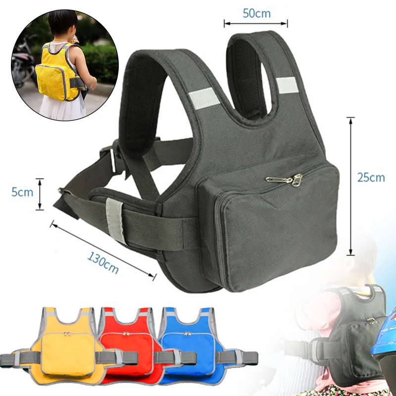 

Motorcycle Bike Safety Belt Strap Riding Seat Belt Reflective Protection For Kids Baby Children