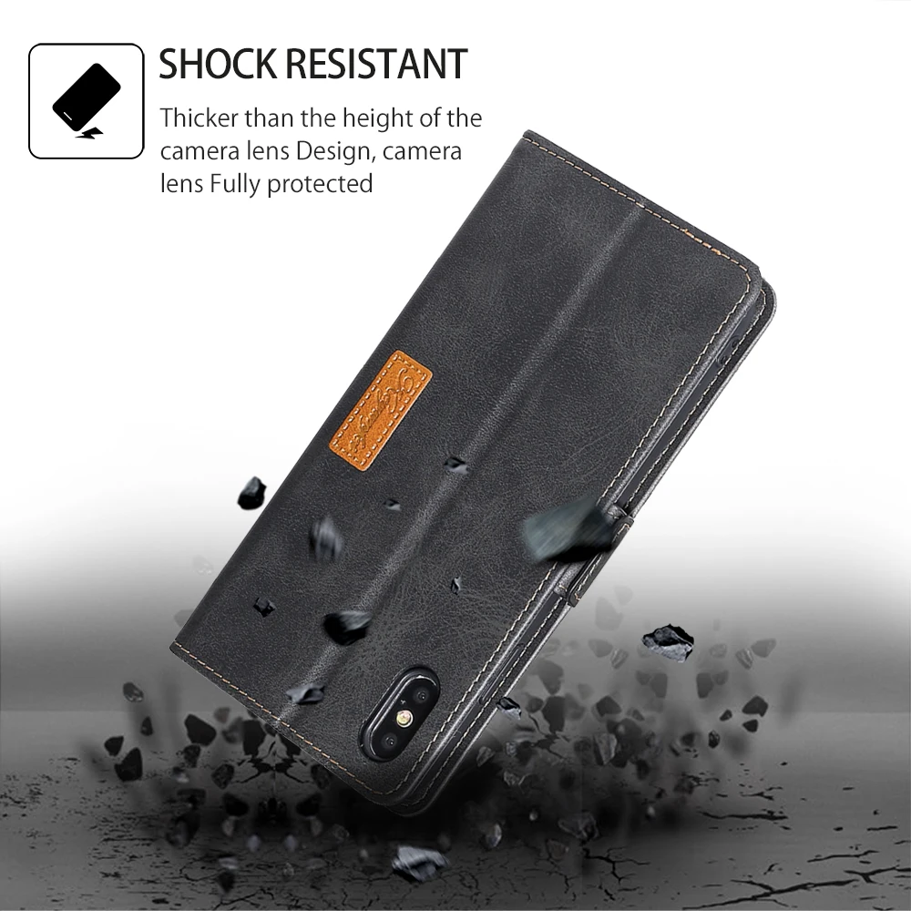 Enhanced Flip Phone Case - Magnetic Leather Coque in Vibrant Colors
