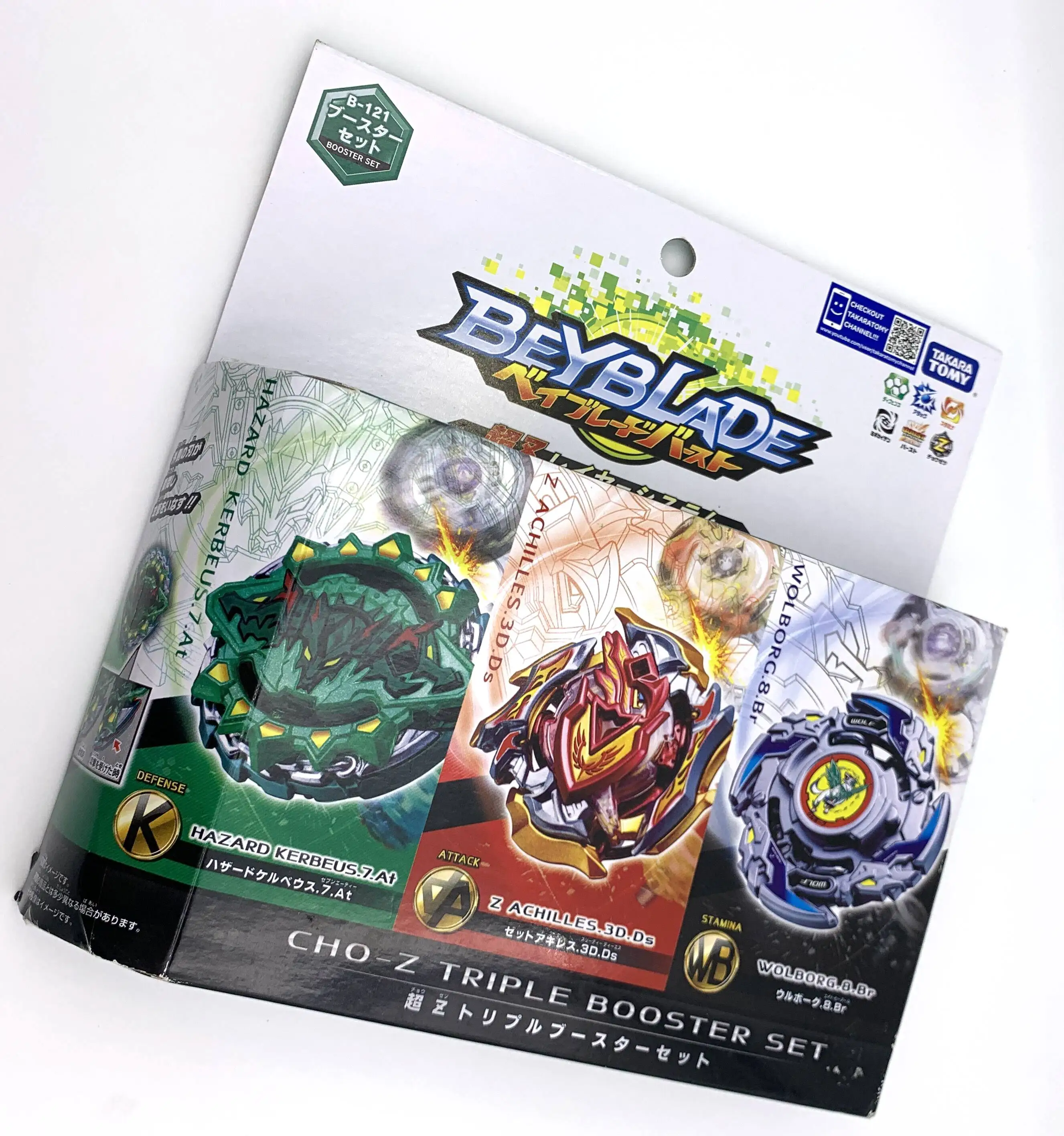 100% Оригинальный TAKARA TOMY BEYBLADE BURST B 121 3 на тройных усилителей|Волчки| |