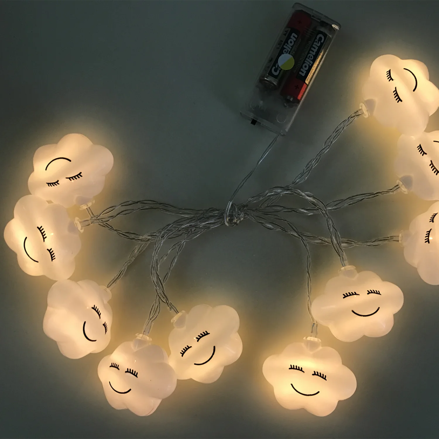 

LED Colored Lamp Flashing Light Christmas Holiday Smile Cloud Creative Modeling Lamp INS Celebrity Style GIRL'S Heart Room