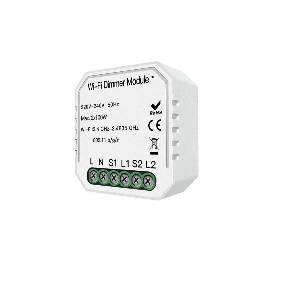 1 PC 2 банды DIY WiFi Smart 2 Way Light светодиодный диммерный модуль переключатель Smart Life/Tuya приложение дистанционное управление работа с Alexa Google Home - Цвет: 1 PC