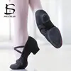 Zapatos de Ballet para mujeres y niñas, Zapatos de Baile de Jazz de Ballet de suela suave de tacón bajo, zapatos de baile para niños de color rosa/negro/rojo, para hacer ejercicio ► Foto 1/6