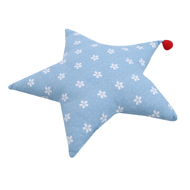blue Star Shape Baby Pillows Head Support Multifunction Soft Pillow Cute Decorate Baby Comfort Sleeping Pillow For Newborn - Цвет: blue