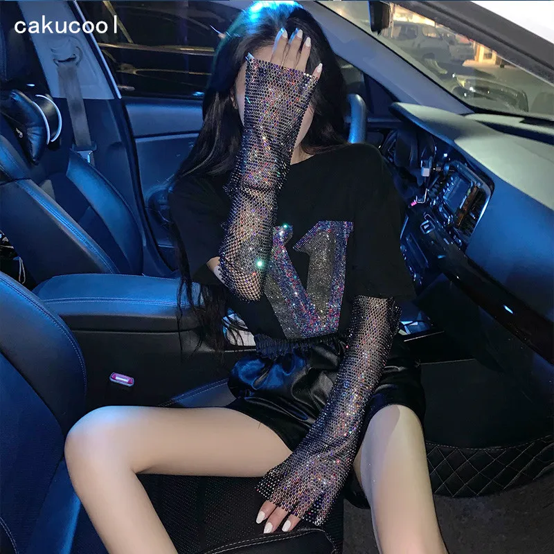 Женская блузка с длинным рукавом Cakucool Летняя Повседневная Блузка бусинами и