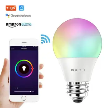 

Smart Wifi Bulb Dimming Light Bulb 6.5W RGB+W Smart Light Bulb Smart Control Lamp Work With Alexa Google Home Decor Home Bulb
