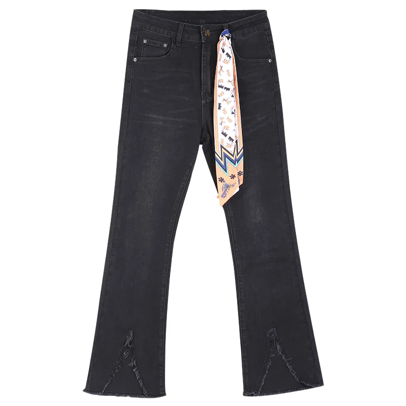Женские классические джинсы LEIJIJEANS, узкие джинсы с лентой на поясе, новая модель большого размера для отдыха