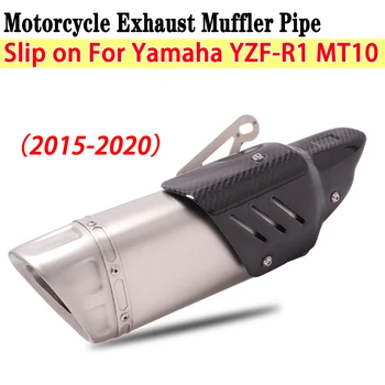 Slip on For Yamaha YZF-R1 OrigInal Connect Link Tube Motorcycle Exhaust Escape Moto Pipe Stainless Steel Motor Muffler DB Killer