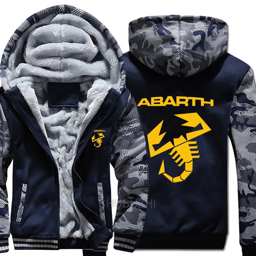 Abarth толстовки зимняя камуфляжная куртка с рукавом Мужская Флисовая Толстовка Abarth мужская Толстовка - Цвет: same as picture