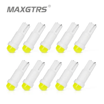 

10Pieces/lot T5 Cob Led white LED Car Door Lamps Indicator Light Reading Light Bulbs Scattered Light White/Red/Blue/Green/Yellow