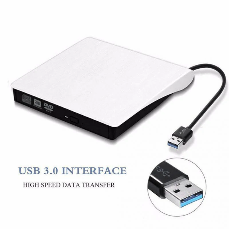  Portable Usb 3.0 External Cd-Rw Burner Rom Optical Dvd Drive For Laptop Pc Mac