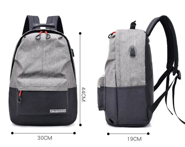 HEFLASHOR рюкзаки мужские Back Pack для школьная сумка-рюкзак для женщин колледжа холщовый рюкзак usb зарядное устройство Зарядка школьный ноутбук
