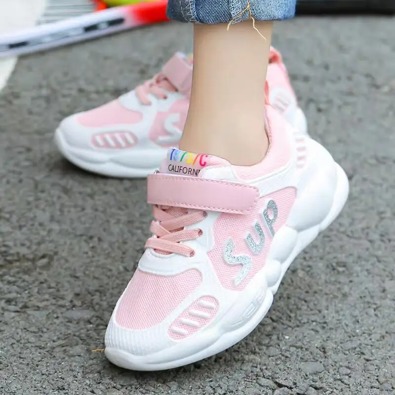 

BOY'S Athletic Shoes 2019 New Style Autumn Girls White Shoes Mesh Breathable White Children Kids' Casual Shoes