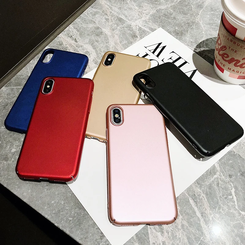 

Slim Hard PC Plastic Matte Cases For Apple iphone 7 8 6 6S Plus Back Cover For iphone XR X XS Max 2019 5 5S SE Phone Case
