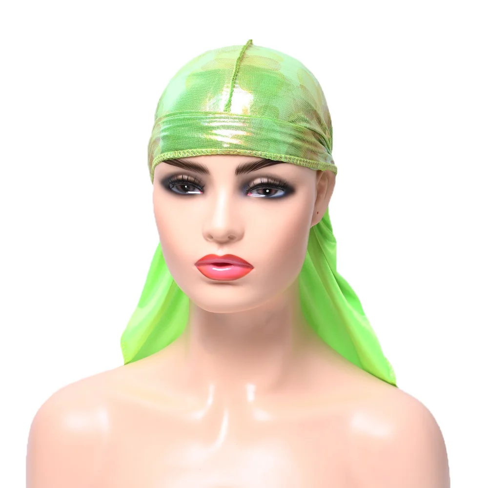 

Fashion Print Long Tail Durag Polyester Men And Women Dance Colorful Bandanas Soft Doo Rag