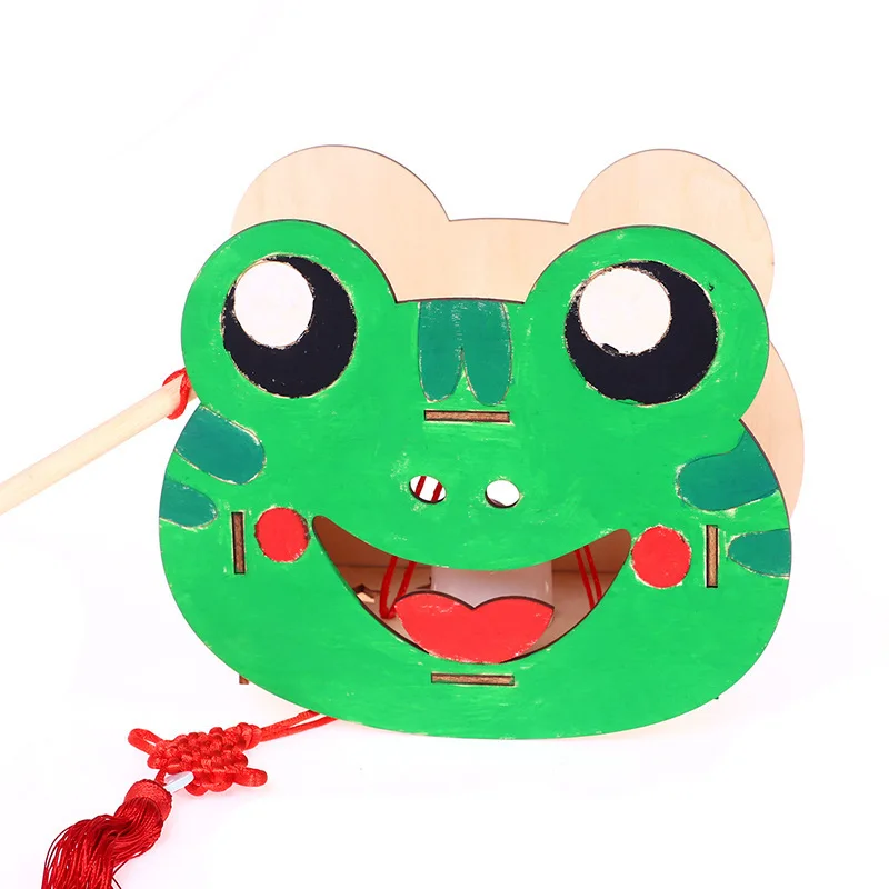 DIY Halloween Toys For Children Creative Cartoon Animals Wooden Lantern Kids Craft Educational Toys Jouet Enfant Arts And Crafts