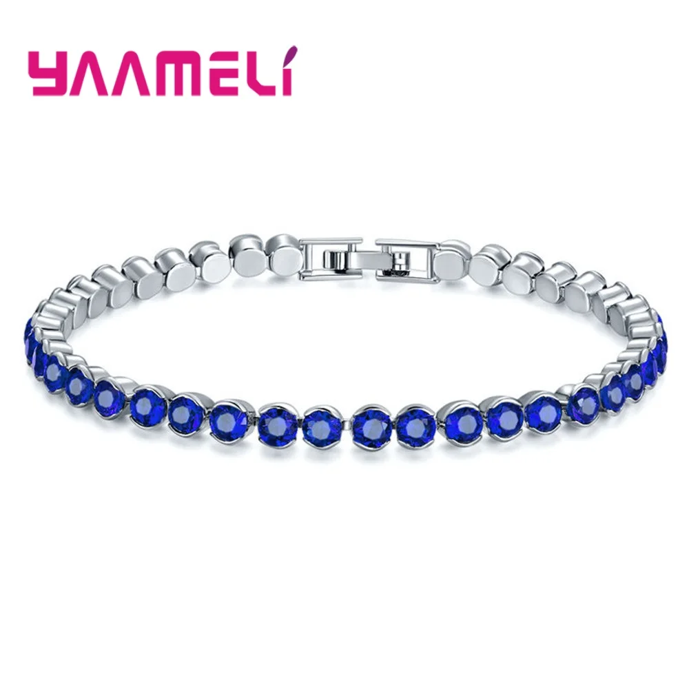 Model 4 Новые поступления 925 серебряные браслеты фантастический Полный AAA кубический циркон бисерный подарок ювелирные изделия для женщин дамские свадебные аксессуары - Окраска металла: Model 4