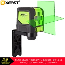 XEAST мини XE-M02 2 линии зеленый лазерный уровень самонивелирующийся крест Лазерная линия портативный зеленый лазерный уровень IP54