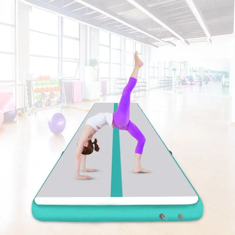 HIBADOU 6m,7m,8m Inflatable Air Track Tumbling Mat Gym AirTrack For Track Air Inflatable Mat for Gymnastics Training