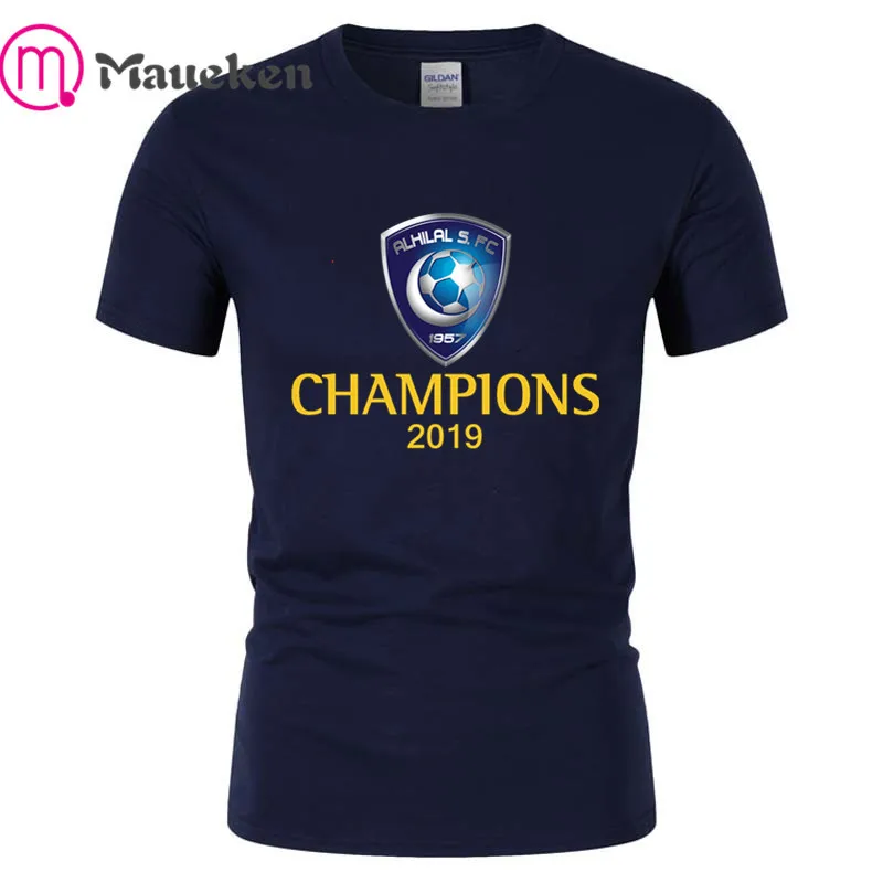 Al Hilal Al-Hilal champions, забавная Мужская футболка, модная, хлопок, хип-хоп футболка, топы, футболки, брендовая одежда - Цвет: 4