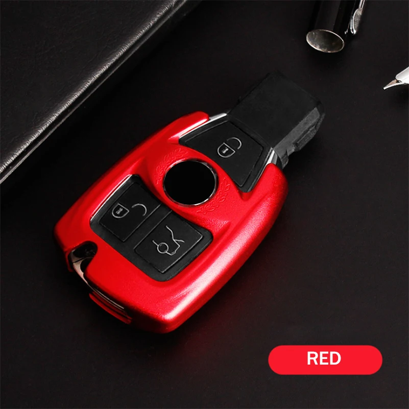 Red Для Benz Автомобильный Дистанционный Футляр для ключей защитный корпус чехол украшение подарок - Название цвета: Red