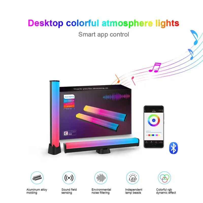 Tuya Smart WiFi RGB Music LED Ambient Light ,Smart LED Light Bars ,Works with Tuya APP ,Play Light Bar for PC Gaming TV Room