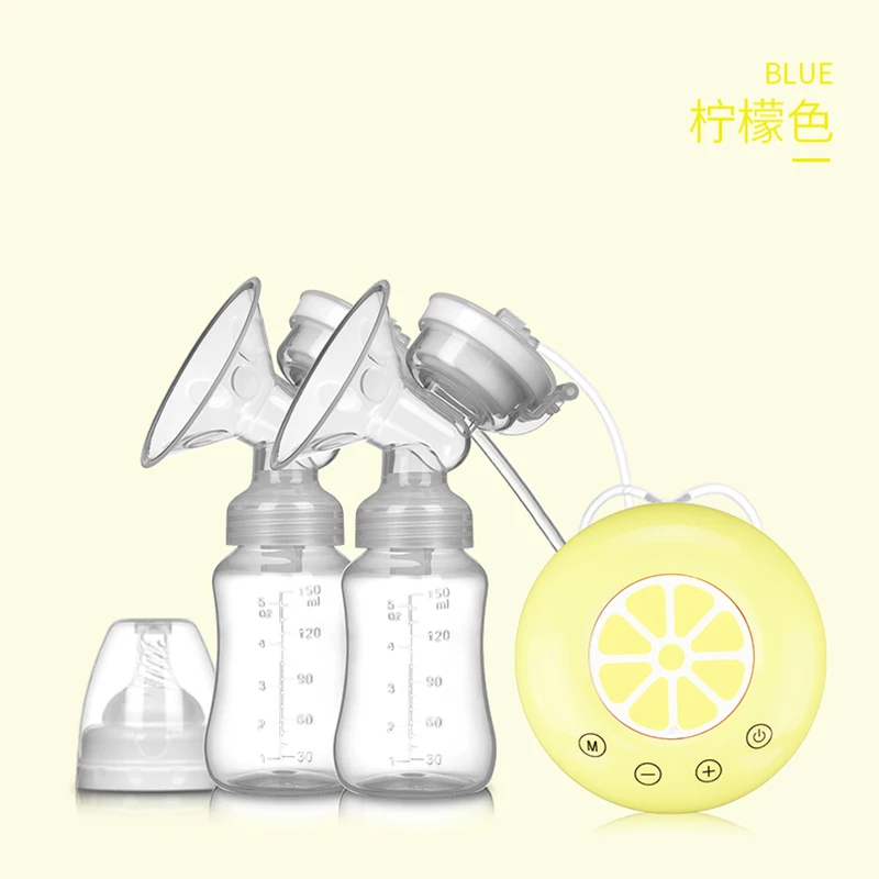 Double Electric Breast Pump USB Electric Breast Pump With Baby Milk Bottle Cold Heat Pad BPA free Powerful Pumps