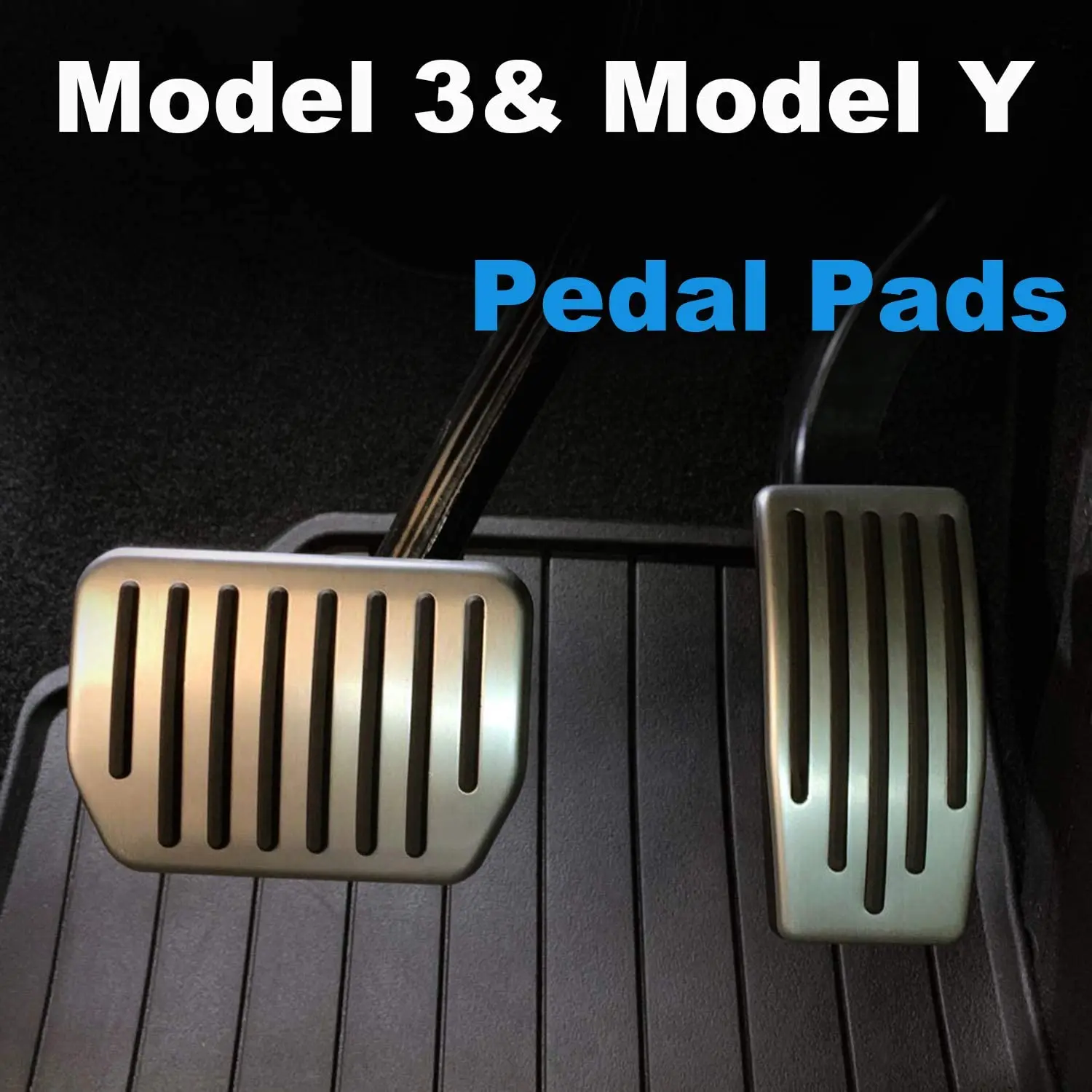 Per Tesla Modello 3 Modello Y Pedaliera Antiscivolo Per Pedaliera Coperture Per Pedaliera In Lega Di Alluminio Automatica (Un Set Di 2) Accessori