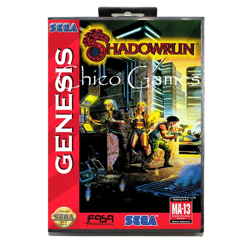 Sega MD игровая карта Shadowrun чехол 2 для MegaDrive консоль 16 бит карта|Картриджи| |