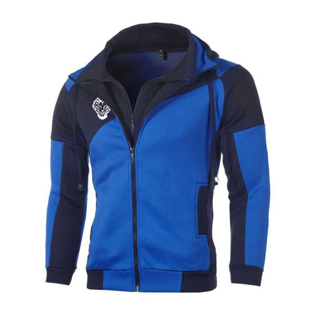 Cotton Zipper Fleece Hoodie Jacket for Men Spring
