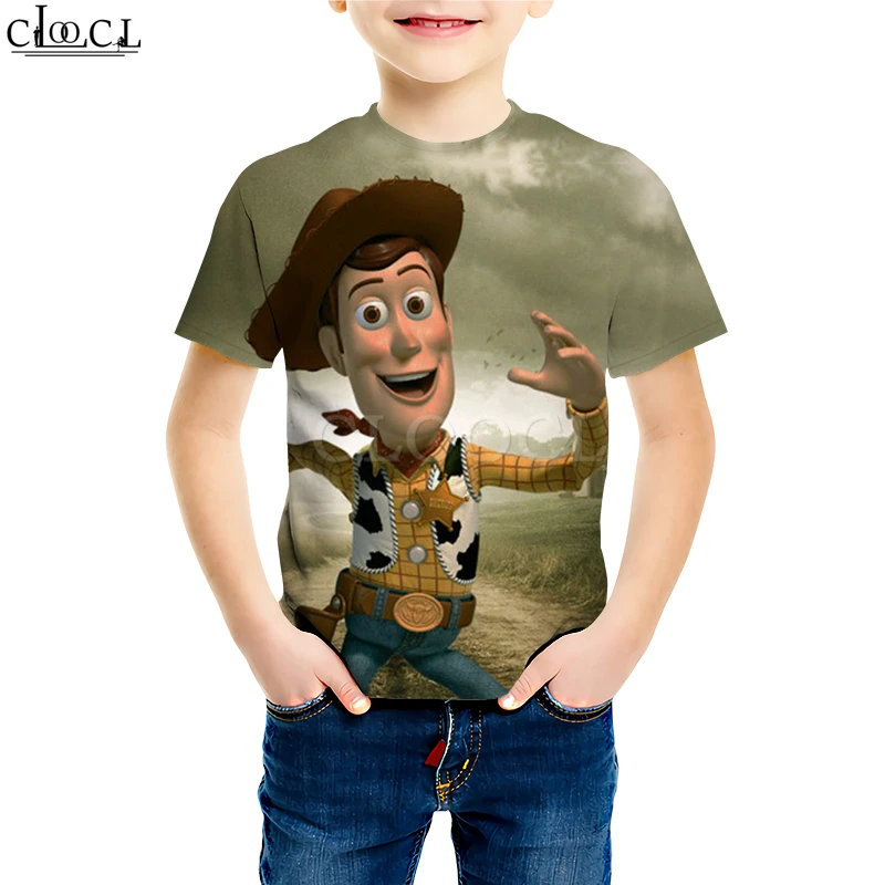 Kids T shirt 24 Футболки «История игрушек 4» «Ходячие игрушки» для мальчиков и девочек с 3D принтом, классические детские футболки с изображением шерифа Вуди форки, повседневные топы для детей - Цвет: Kids T shirt 24