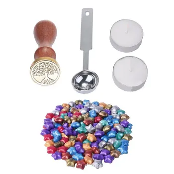 

100Pcs mixed color star seal wax set homemade envelope printing seal sticker used to seal stamp wedding birthday invitation
