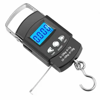 

50KG 50g Digital Hanging Hook Scale LCD Display Electronic Portable For Fishing Luggage Weighting Steelyard Suitcase Scale