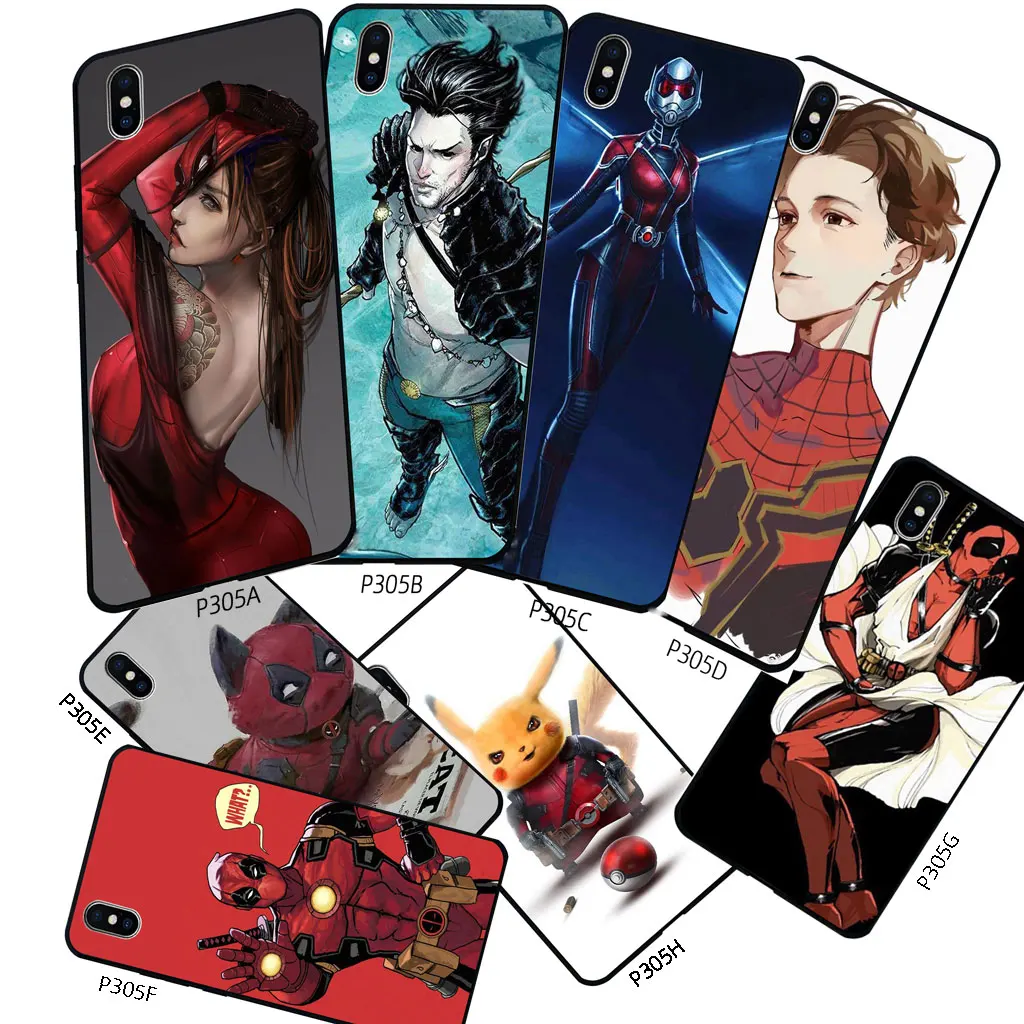 

Deadpool Marvel silicone case for iphone 5s 5 se x xr xs max 8plus 7plus 7 8 6s 6 shockproof cover soft tpu matte phone coque