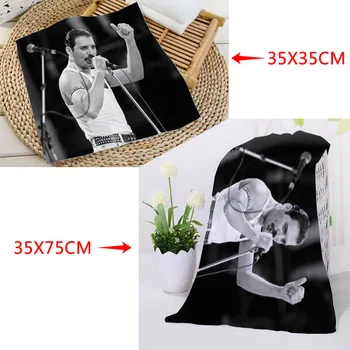 

New Arrival Freddie Mercury Printing Towels Square rectangle Towels Size 35x35cm 35x75cm Cotton Face Towel Fabric Custom logo
