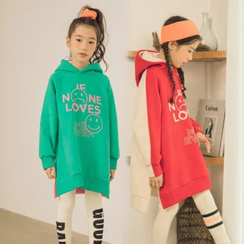 

2019 Autumn and Winter Girls Loose Casual Sweatshirts Baby Girls Long Style Thicken Sweatshirts Kids Hooded Sweatshirts, #8113