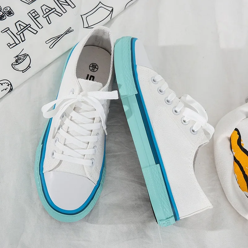 Candy Style Women Vulcanized Sneakers Breathable Leisure Students White Shoes Woman Spring 2021 Autumn Lovely Canvas | Кроссовки
