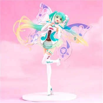 

2017 Racing Anime Hatsune Miku Butterfly PVC Action Figure Collection Model Toys For Childrens Gifts