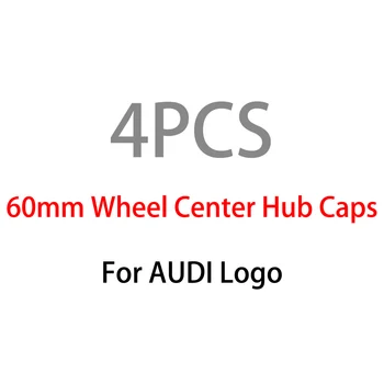 

4pcs 60mm Gray Car Wheel Center Cap Hub Caps Car Rims Cover For Audi A3 A4 A6 A8 Car Accessories OEM:4B0601170