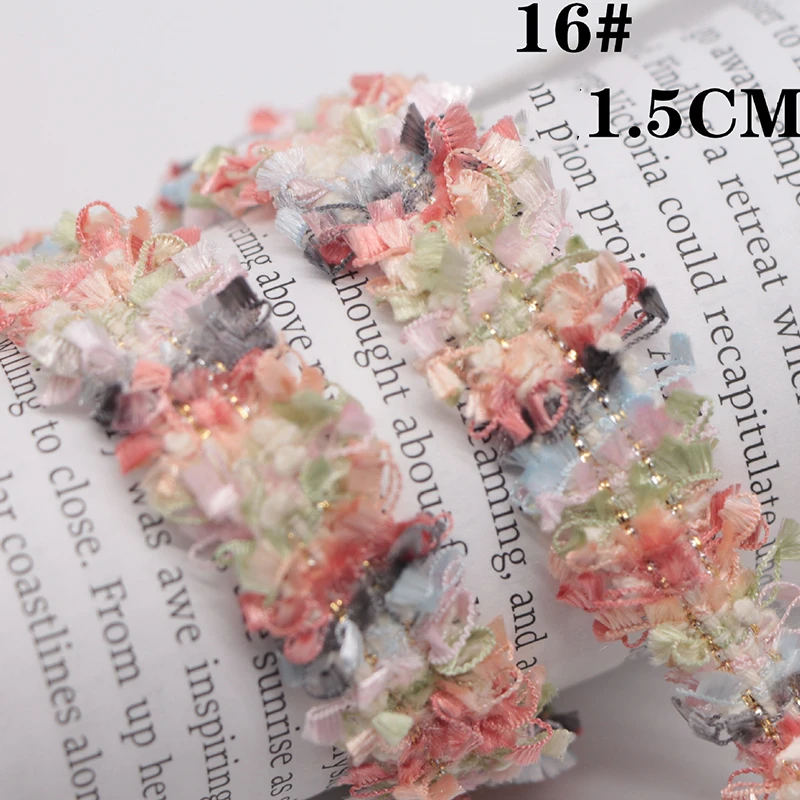 H786 1.5cm 2Y New Fashion Woolen Lace Trim Ribbon For Dress Garment Edging Bag Decoration Accessories Bow For Lace Ribbon Lace Garment Accessories Lace Sewing Supplies Lace Decoration Lace Accessories Lace Sewing Accessories Clothing Accessories