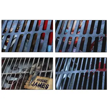 

Halloween Scary Clown Grimace Series Carpet Polyester Creative Manhole Cover Pattern Household Doormat Blanket