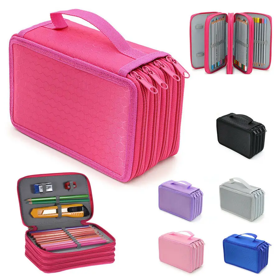 

4 Layers 72 Pencil Case Bag Large Capacity Organizer Storage Large Capacity Pen Case Holder Box Art Pen Bag Stationery Box Gifts