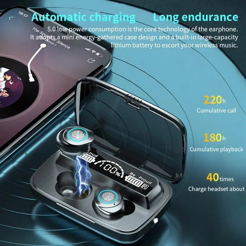 Waterproof Earbuds Hifi Stereo Headset 